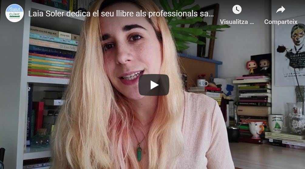 Laia Soler, al Sant Jordi solidari de l’Hospital Clínic: “Els llibres no són miraculosos però tenen la màgia de fer-nos viatjar ben lluny”